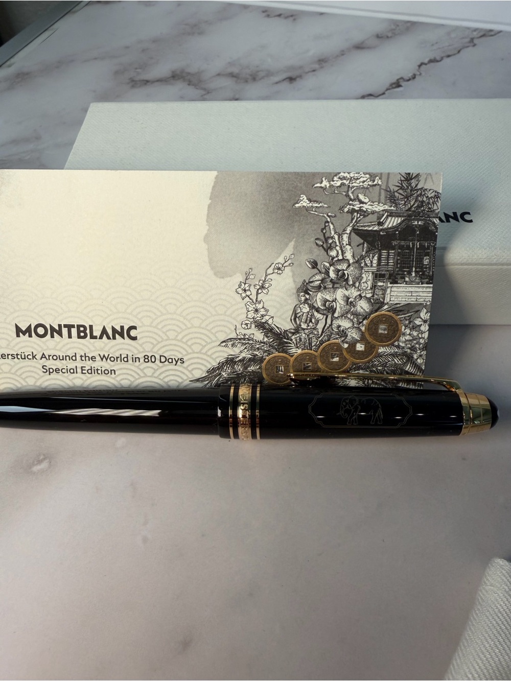 Montblanc Black and Gold Meisterstück Ballpoint Pen - Picture 4 of 6
